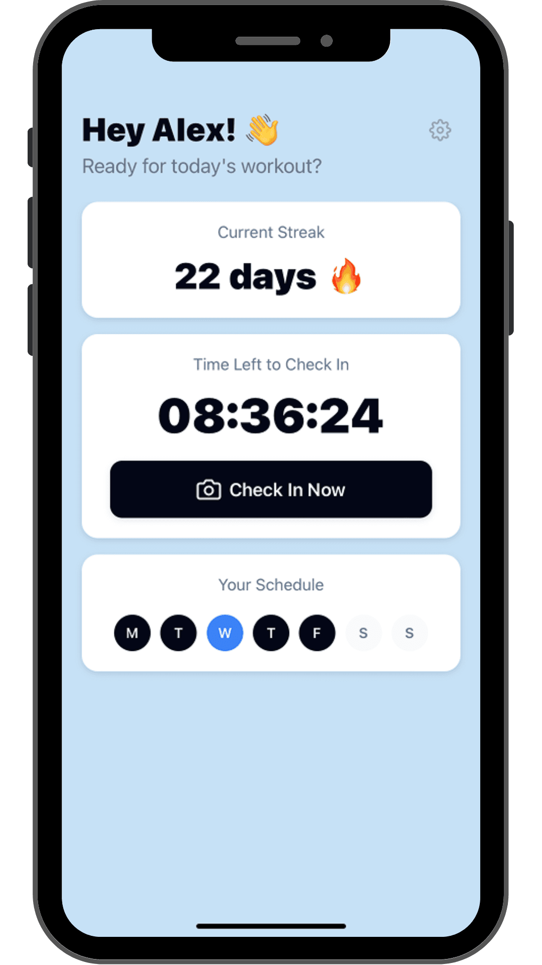 GymCommit App Interface